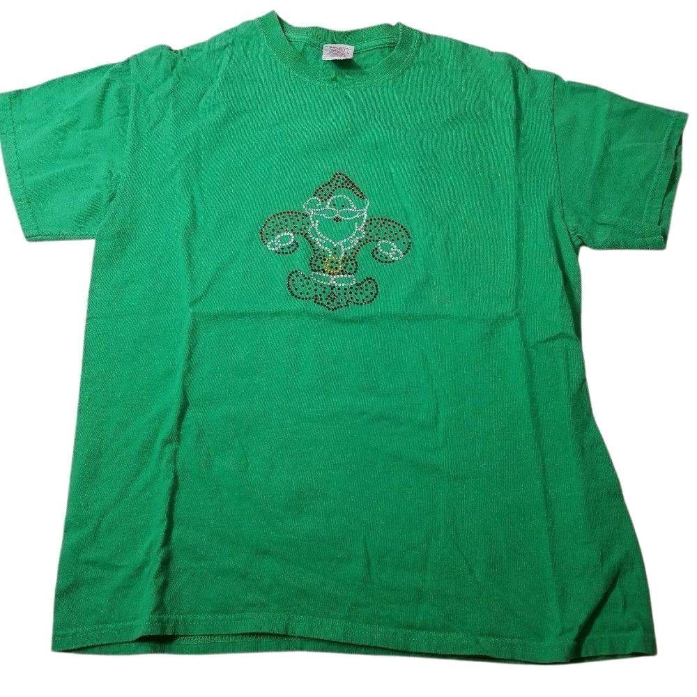 Gildan fleur-de-lis Christmas t-shirt M